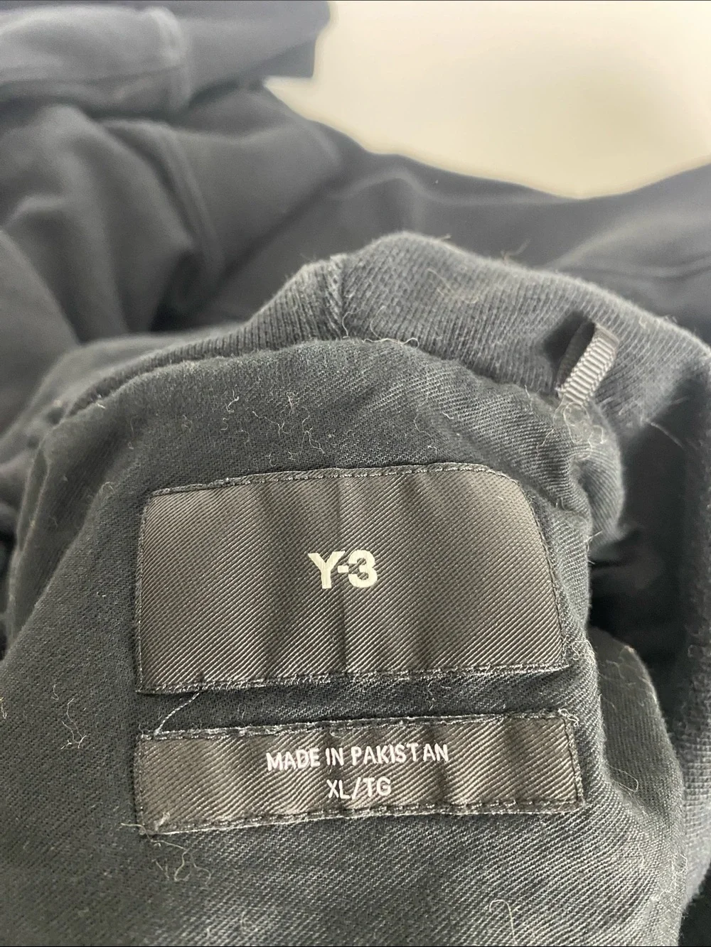 Y-3 Adidas Men's Black Full-Zip Hooded Sweatshirt Size XL